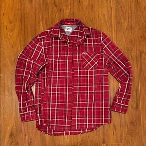 Tommy Jeans Red Plaid Flannel Shirt
